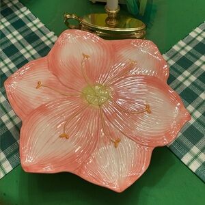 Recollections Pink and Cream Floral cake Stand